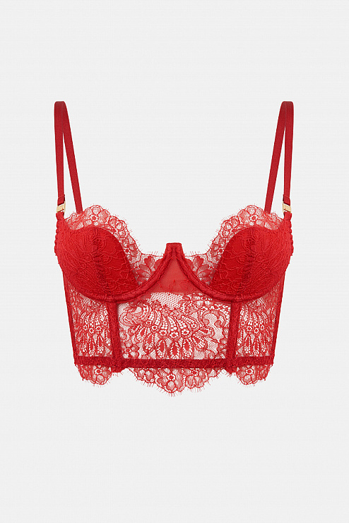 Бюстье на поролоне OPIUM RED   